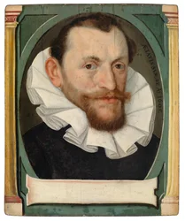 Bust Portrait of a Councilor in Black Doublet with White Collar